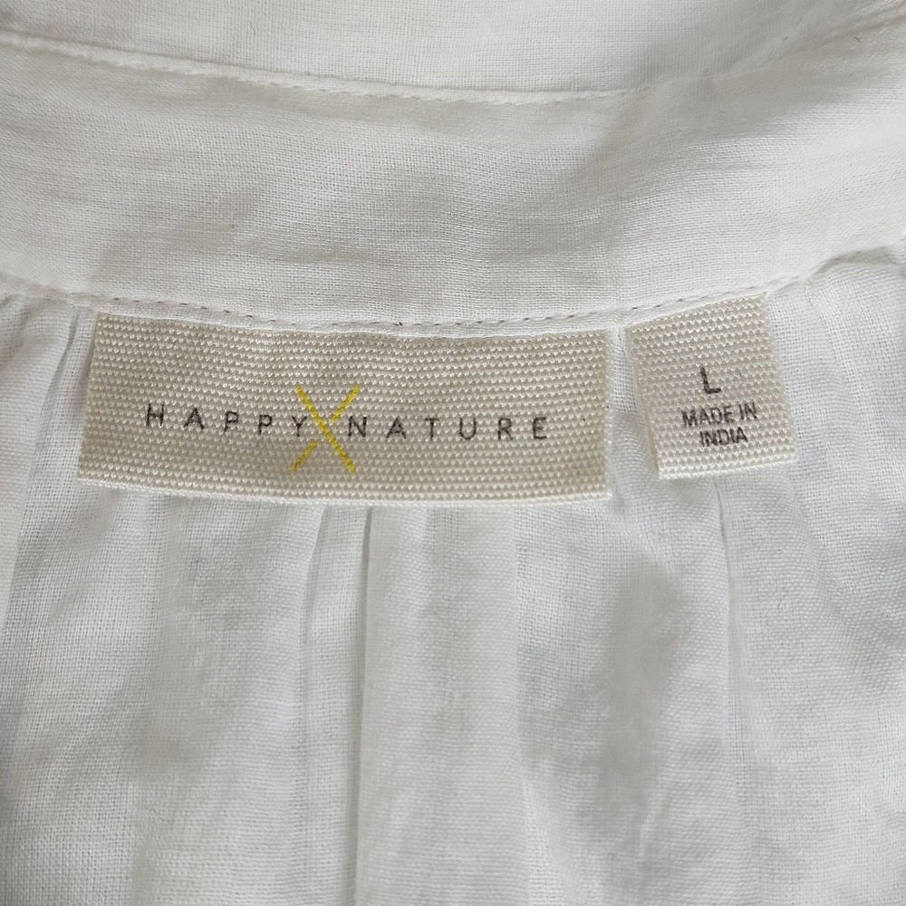 Happy Nature Women White Open Lace Dress/Tunic Size Large - Picture 13 of 16